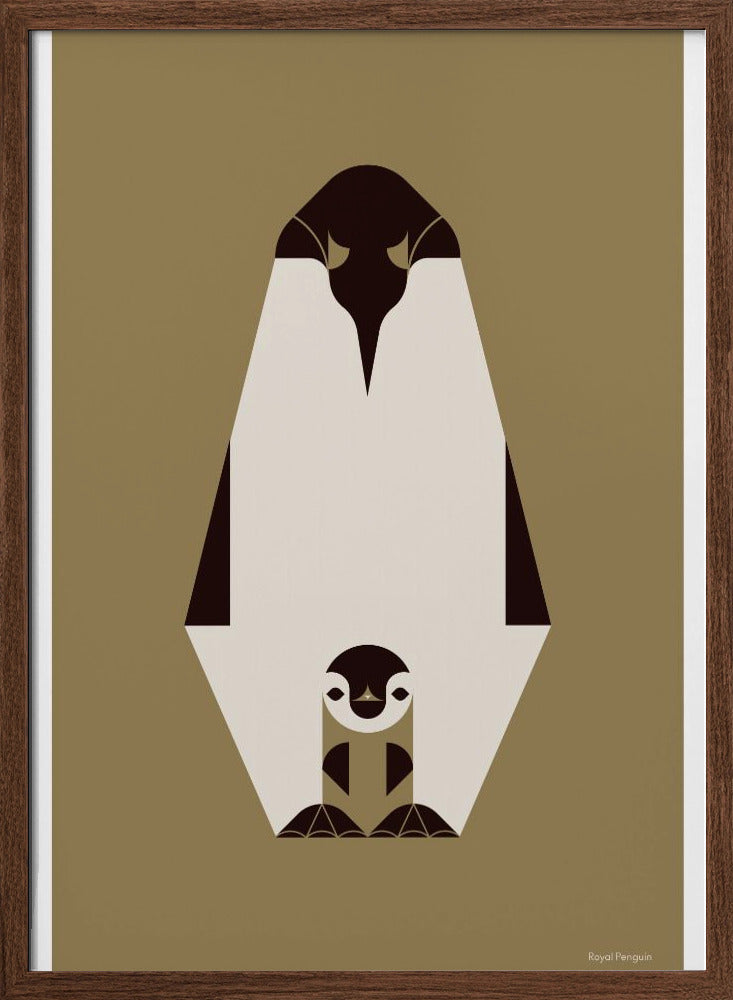 Golden Animals - Royal Penguin (Gold) Poster