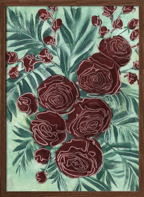 Sharonnie red roses Poster