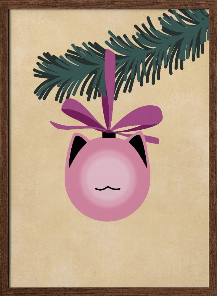 Meowry bauble pink/tan Poster