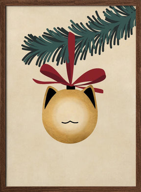 Meowry bauble godl/tan Poster