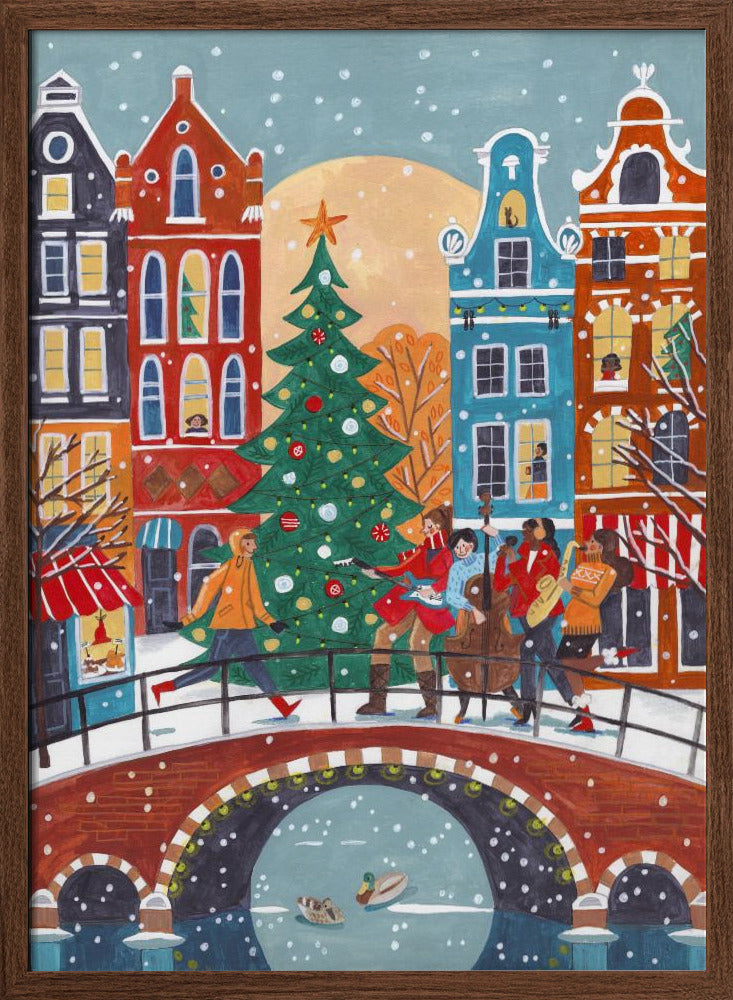 Snowfall in Amsterdam Poster