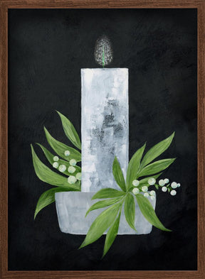 Winter candle Poster