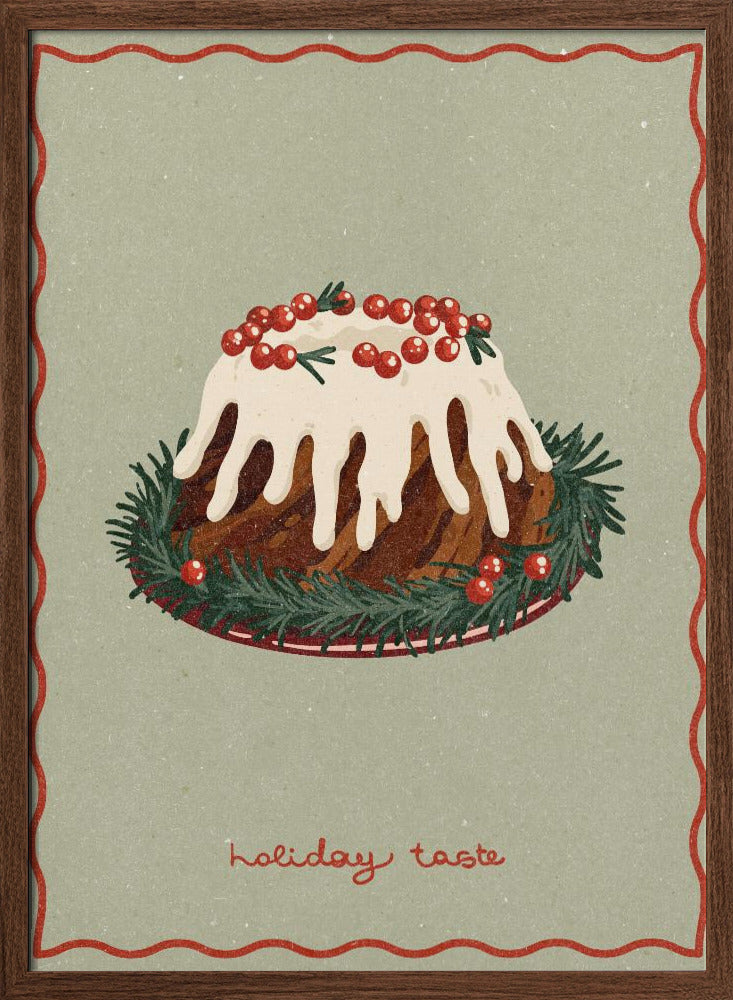 Christmas cake. Holiday Taste Poster
