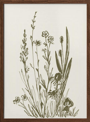 Wildflowers ink sketch Poster