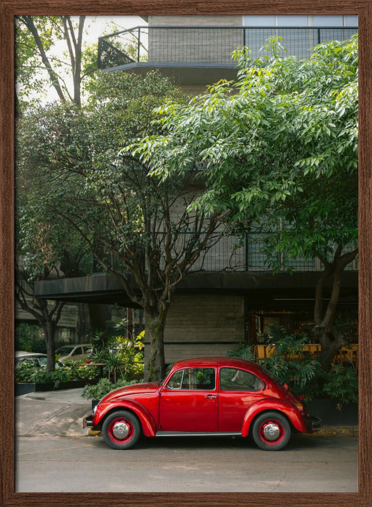 Retro Car in Mexico City Poster