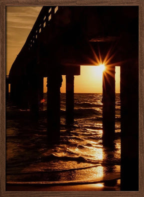 Saint Augustine Beach Pier Sunrise Poster