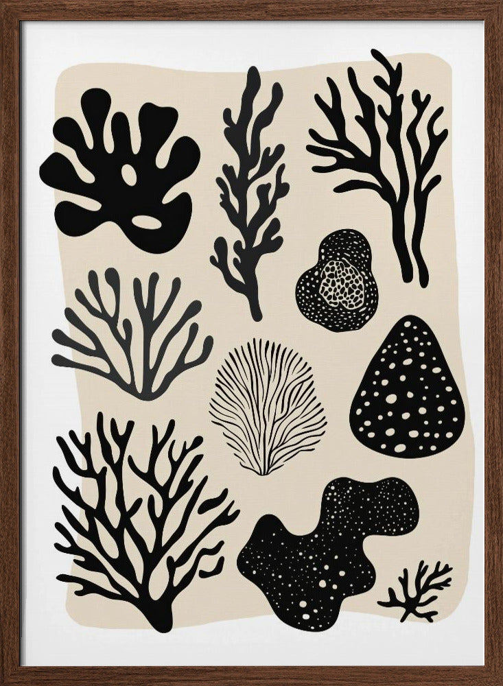 Coral Collection (black) Poster