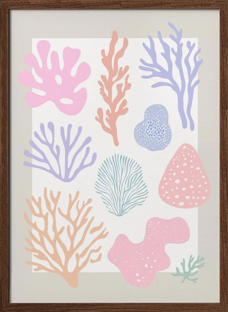 Pastel Corals Poster