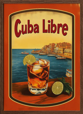 Cuba Libre Vintage Commercial Poster