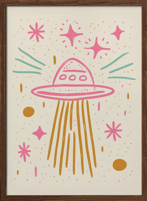 Pastel UFO Poster