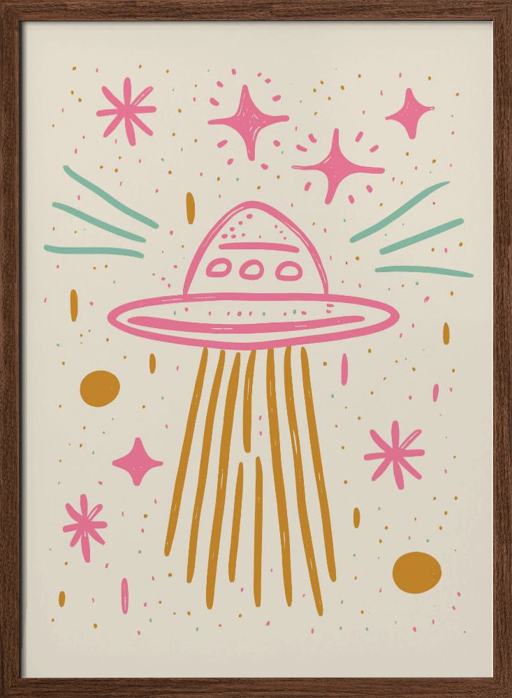 Pastel UFO Poster