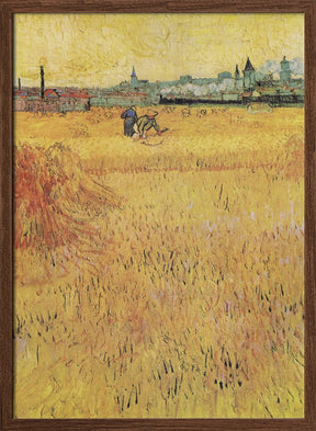 Wheat Field With View of Arles (1888) Poster