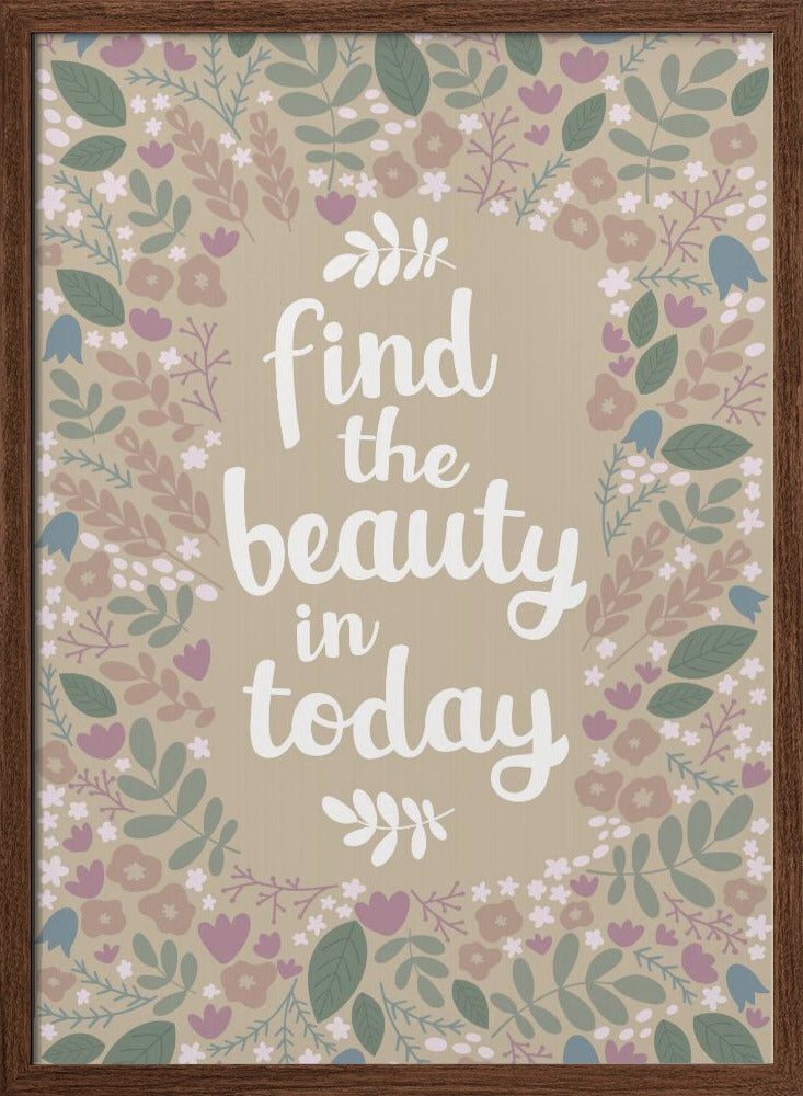 Find the beauty in today Poster