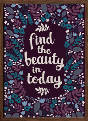 Find the beauty in today Poster