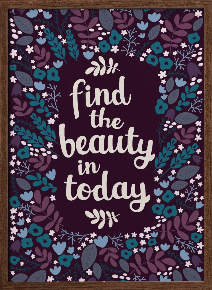 Find the beauty in today Poster