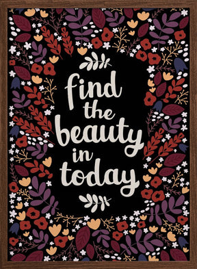 Find the beauty in today Poster