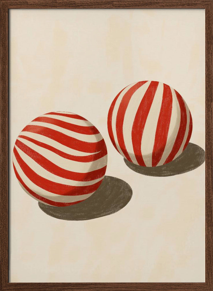 Striped balls Poster