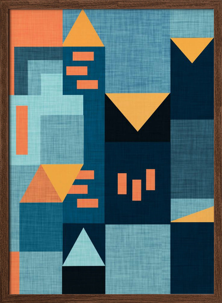 B Klee Coral Blue - Bauhaus Poster