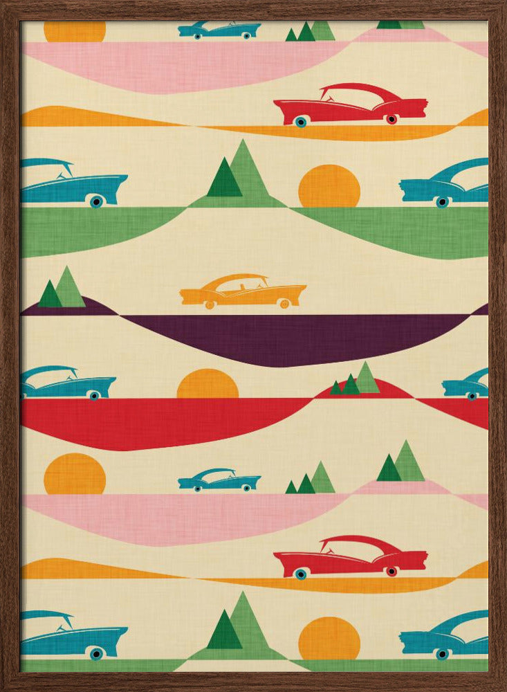 50s Retro Road Trip Poster