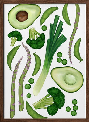 Green vegetables Poster