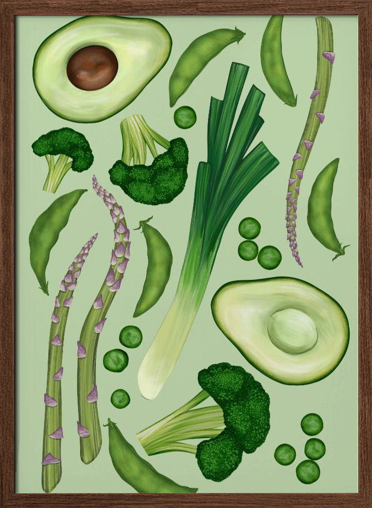 Green vegetables Poster