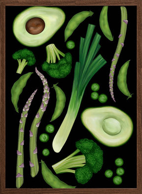 Green vegetables Poster