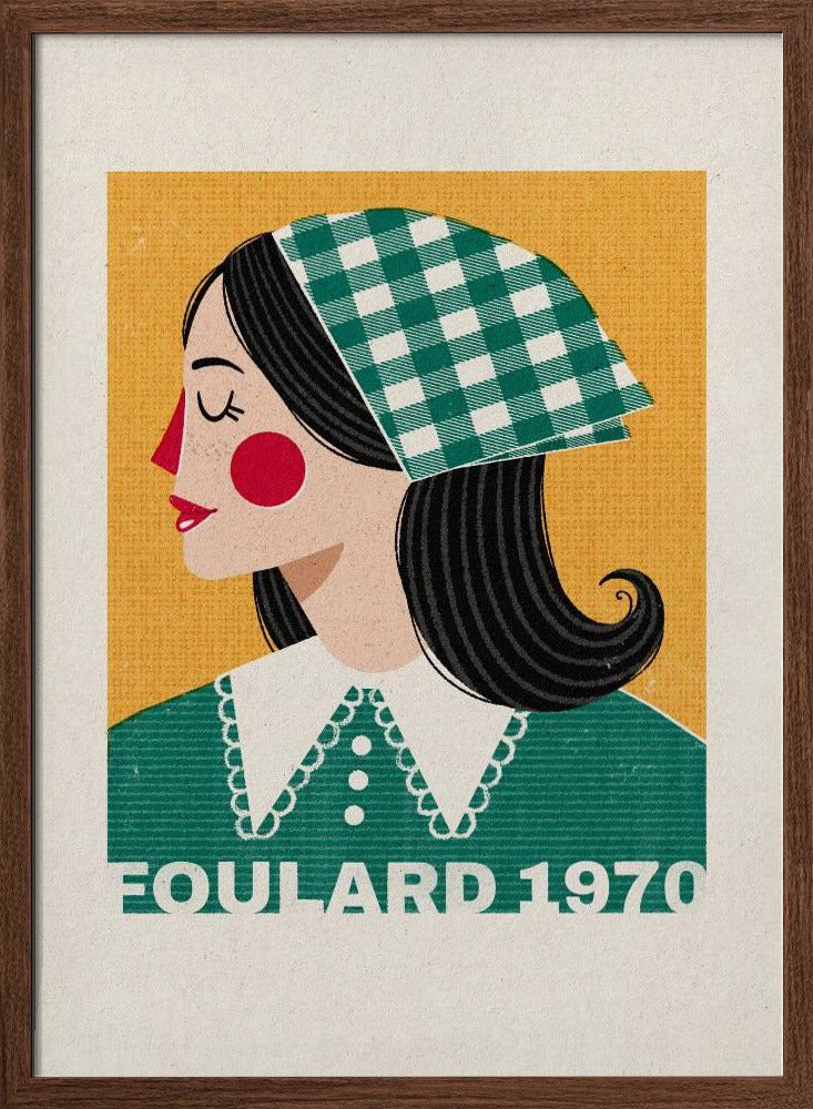 Foulard French Fashion Portrait Poster