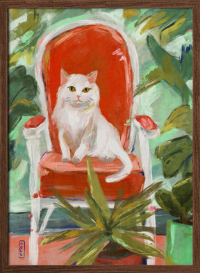 Indoor Jungle Cat Painting Poster