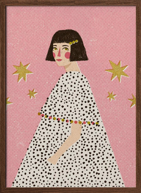 Polka Dots Girl Poster