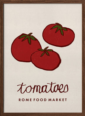 Food Art - Tomatoes Rome Food Market Poster