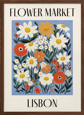 Flower Market Lisbon Portugal Poster