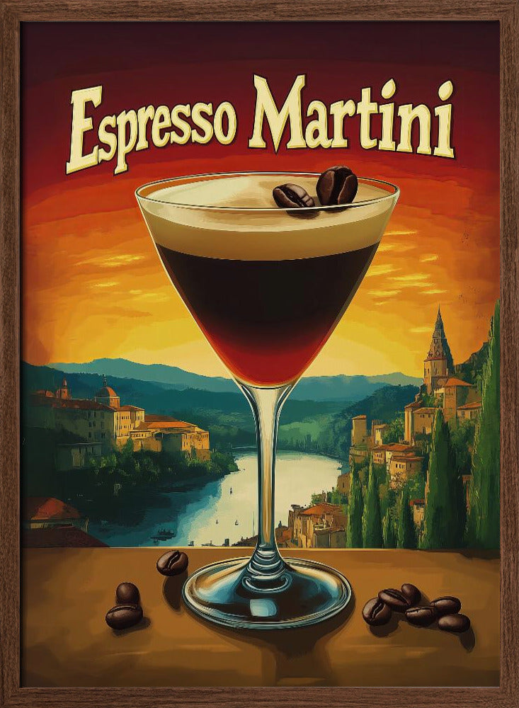 Espresso Martini Vintage Poster