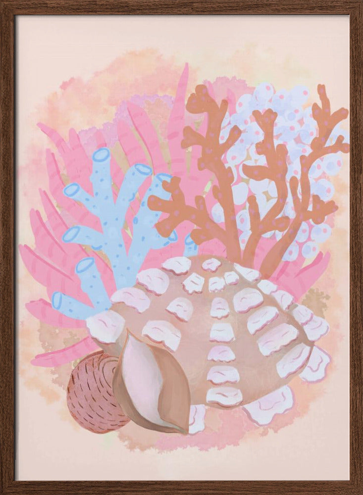 Pink Seashells Poster