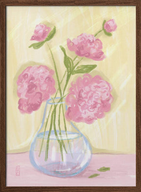 A Vase of Peonies Poster