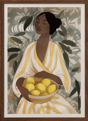 Citrus Garden Woman Poster