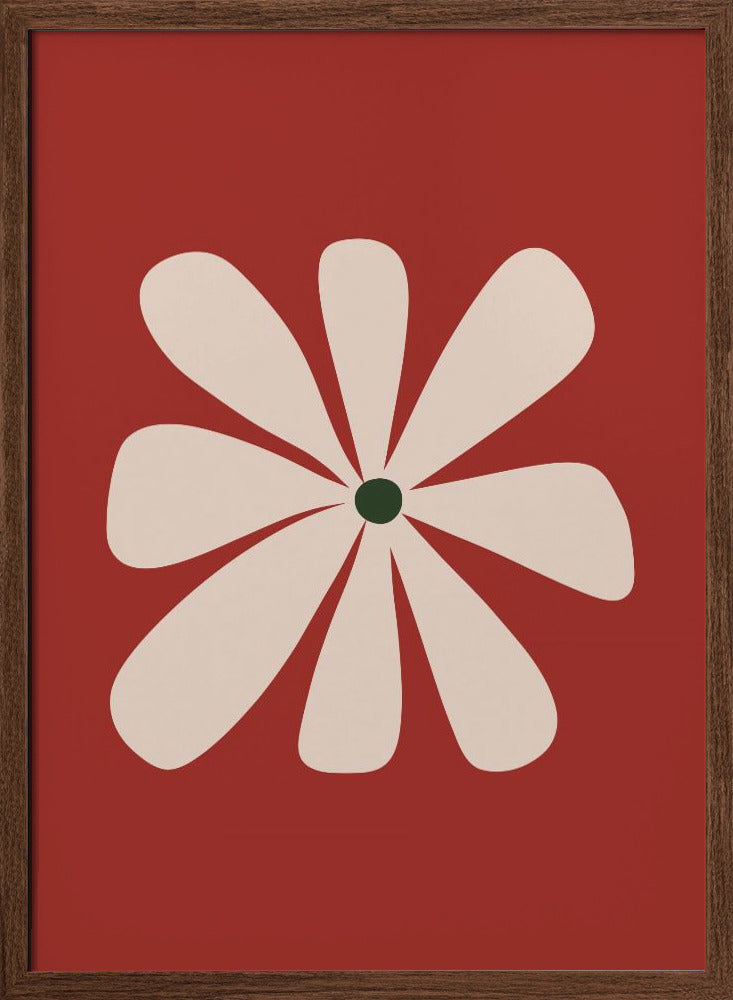 Big Flower - Beige Poster