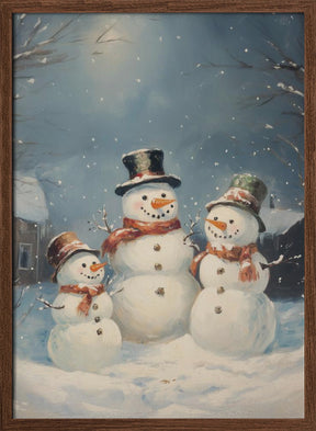 Snowman Family Poster