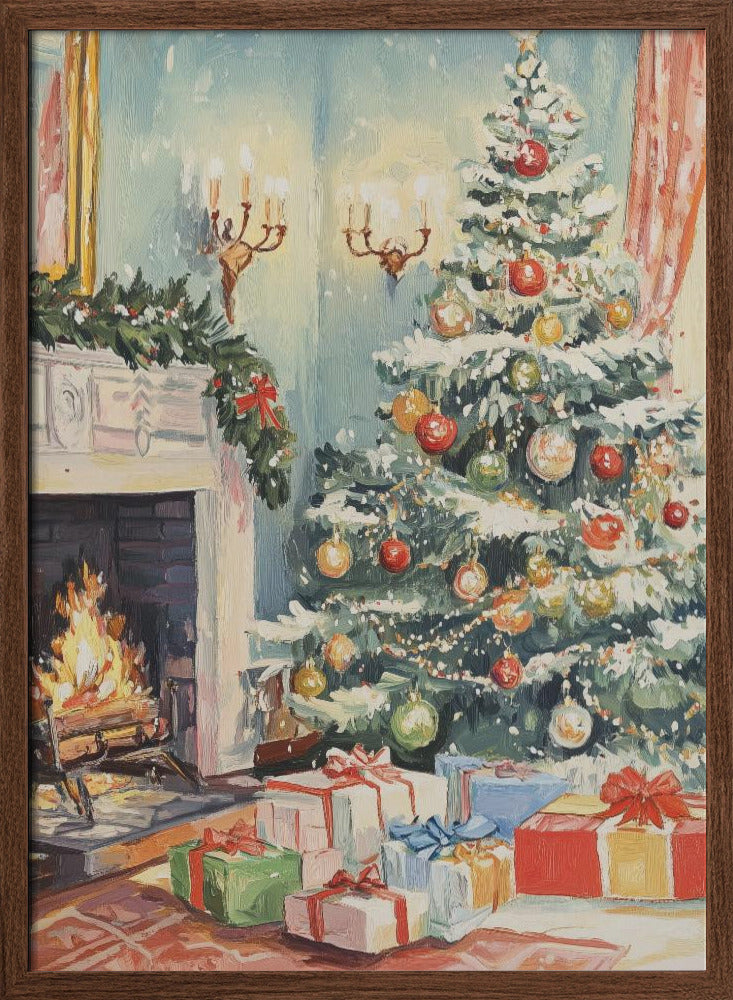 Christmas Living Room Poster