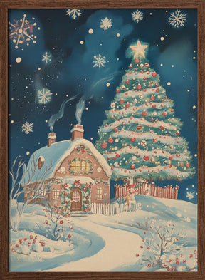 Snow Christmas Town Poster