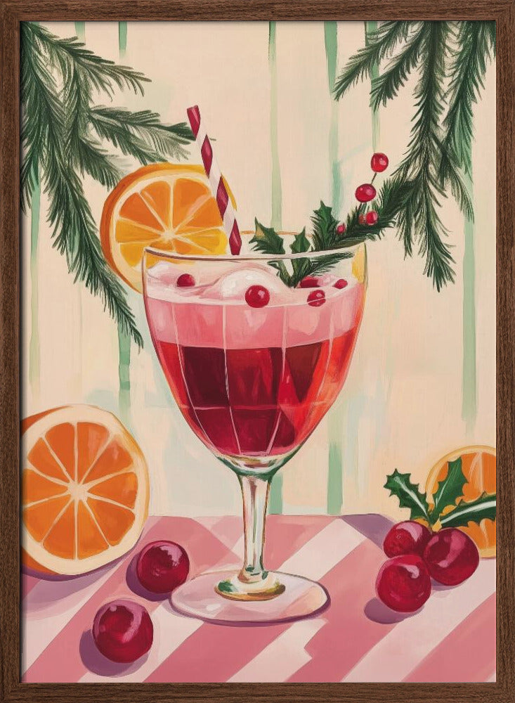 Christmas Red Cocktail Poster