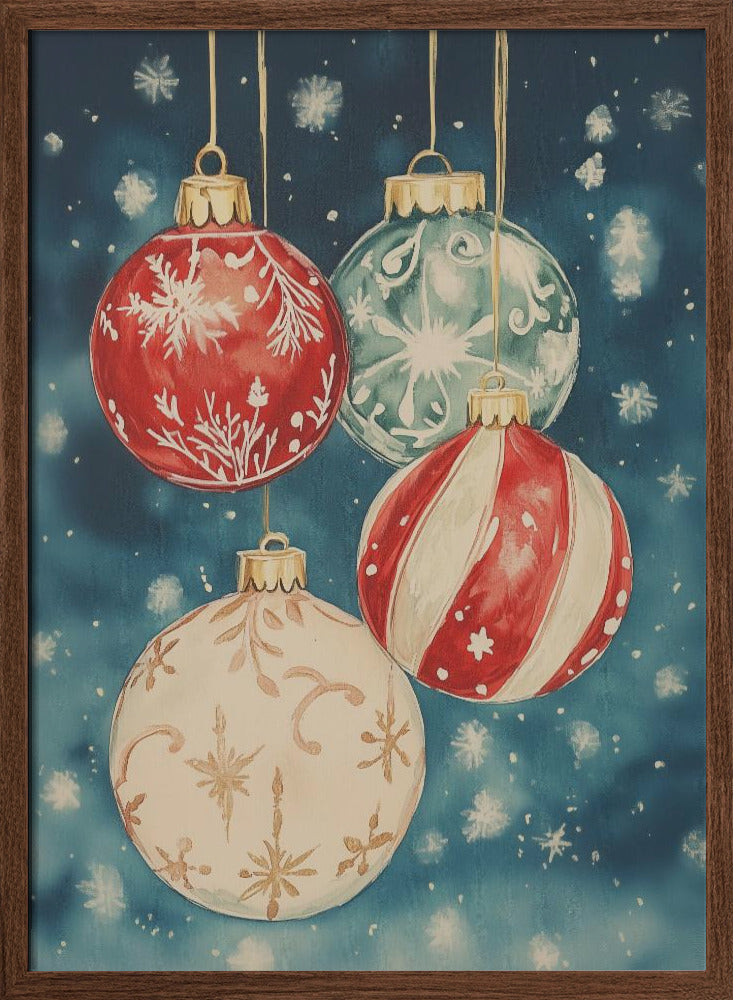 Christmas Ornaments III Poster