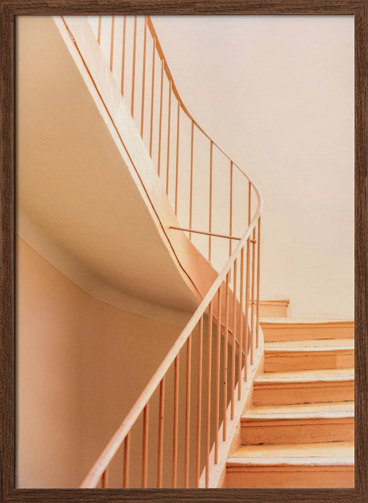 Orange Steps | Architectural Minimalism Poster