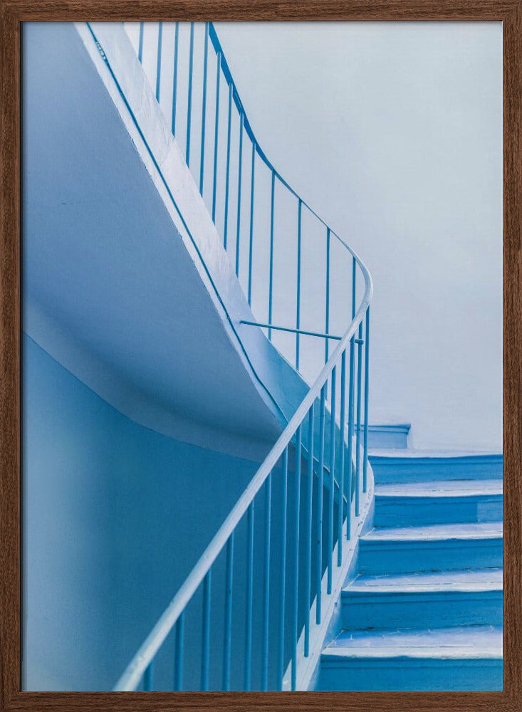 Blue Steps | Architectural Minimalism Poster