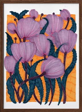 Purple Tulips Poster