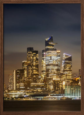 Magnificent NYC skyline with Hudson Yards in the evening Poster