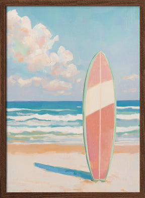 Sea Beach Surfboard Poster