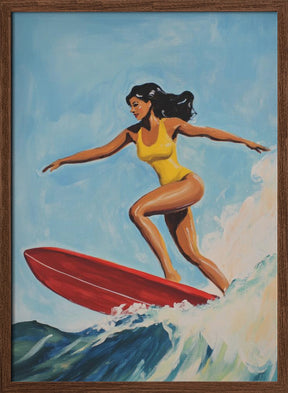 Surfing Girl Poster