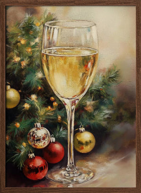 Christmas White Wine Poster