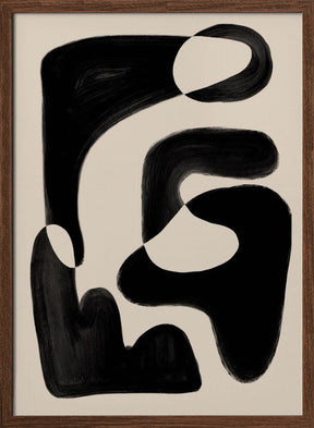 Abstract Beige Black Poster