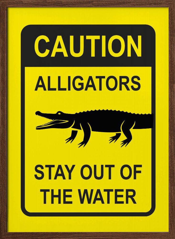 Caution   Alligators Poster